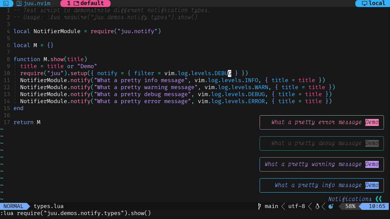 All default notify types